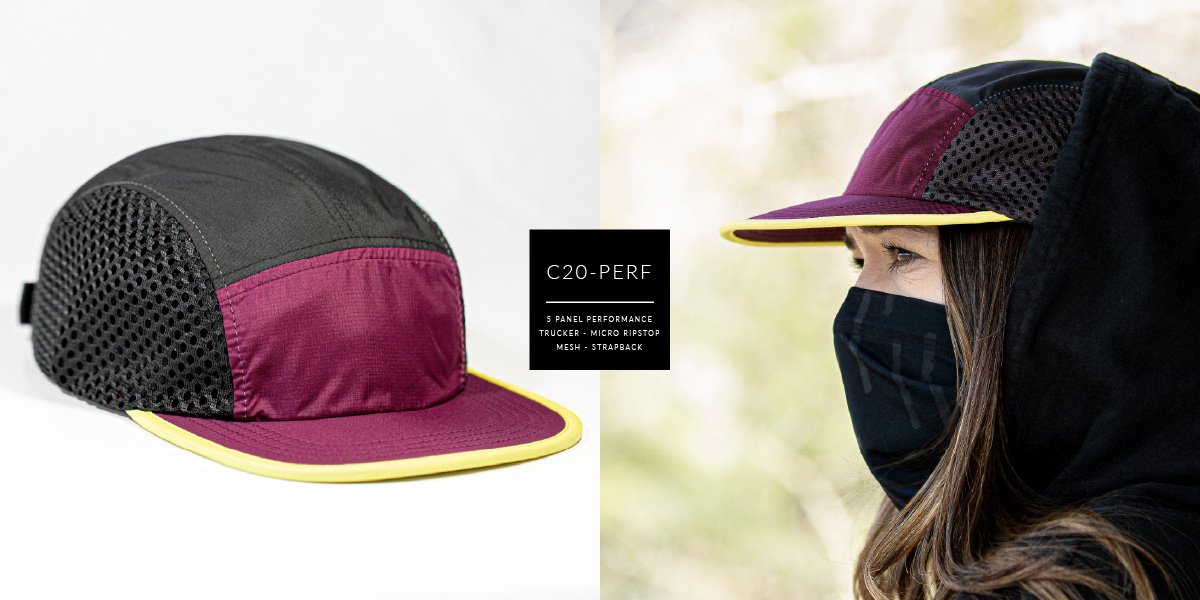 c19-H // 5 Panel - Herringbone // Custom Strapback — CAPTUER c19-H // 5 Panel - Herringbone // Custom Strapback — CAPTUER